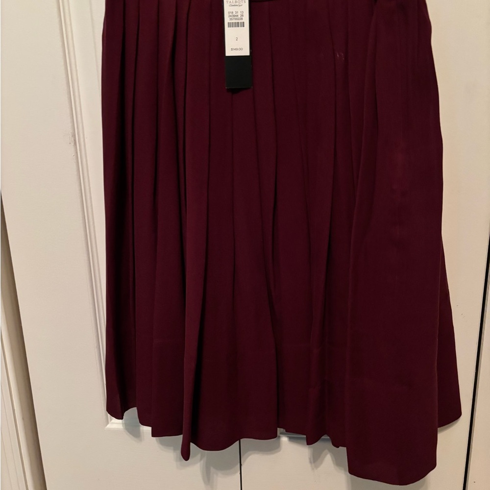 Talbots Deep Burgundy A-Line Skirt